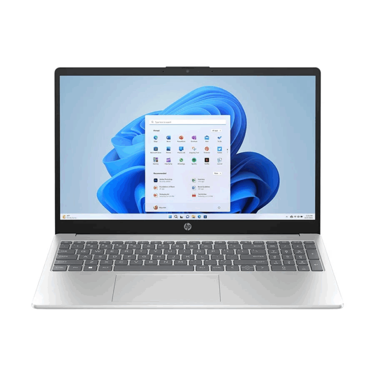HP 15-fd1191TU Series 1 Intel Core 5 120U 16GB RAM 512GB SSD 15.6 Inch || FHD Display Natural Silver Laptop  || HP Laptop